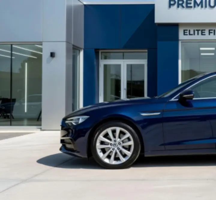 Fényesen ragyogó autó professzionális autókozmetikai stúdióban